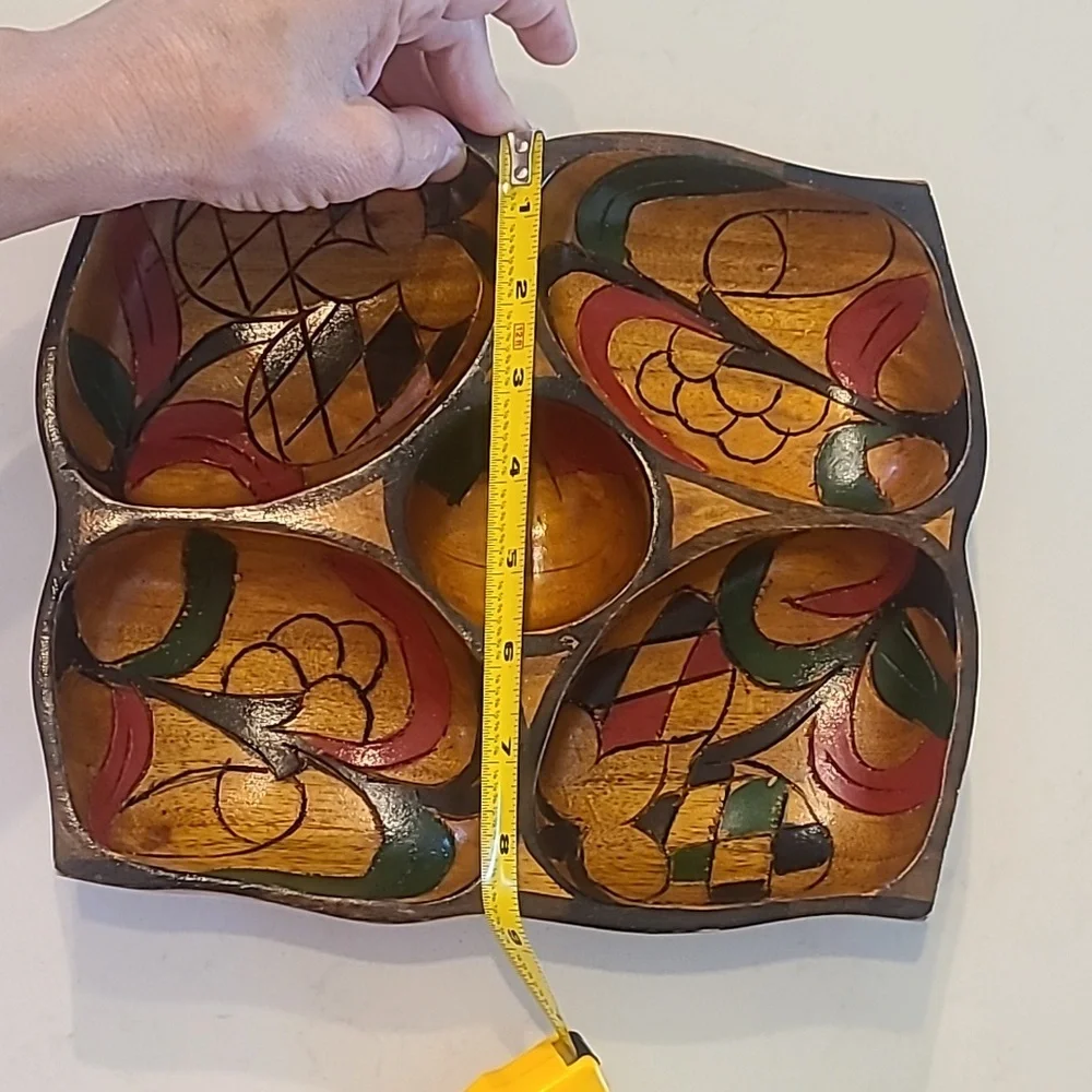 Vintage Handcrafted Wooden Tray